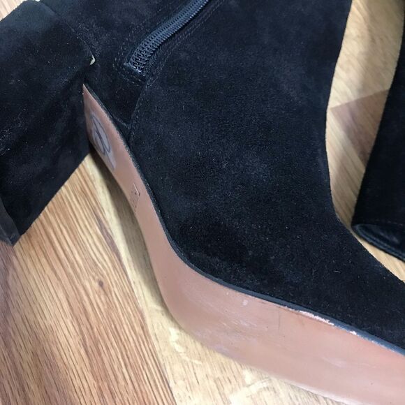 THURSDAY BOOT CO Highline Black Suede Ankle Bootie‎ Chunky Heel Size 5.5 - Picture 12 of 15